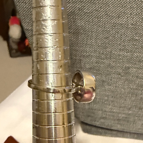 Rare Vintage Silpada Sterling Silver 5 Ring Set with Large CZ Stone - Picture 8 of 10